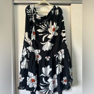 Torrid Floral Black and White Dress/Skirt